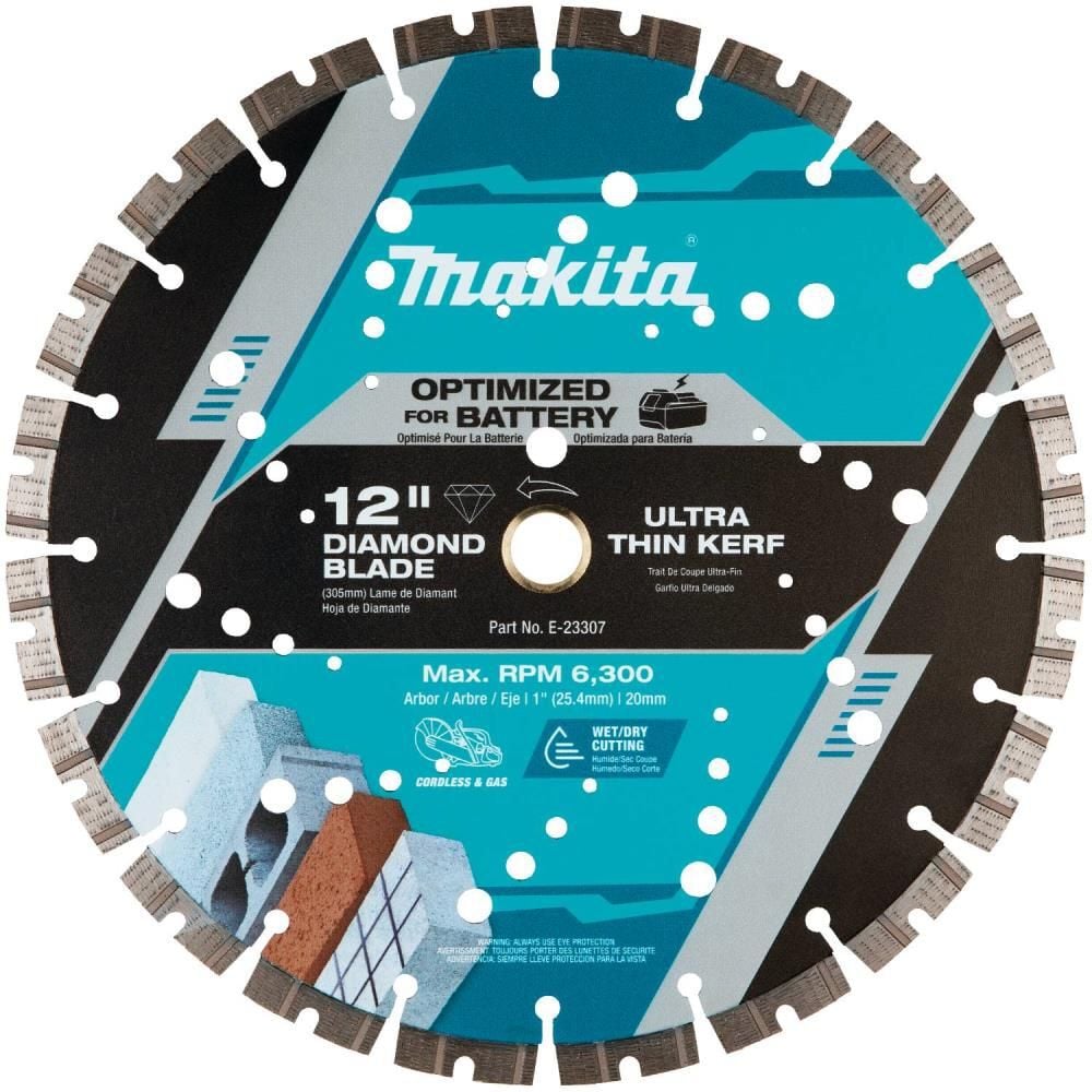 Makita Thin Kerf 12 Inch Segmented Turbo Rim Diamond Blade for Reinforced Concrete and Brick, large image number 1