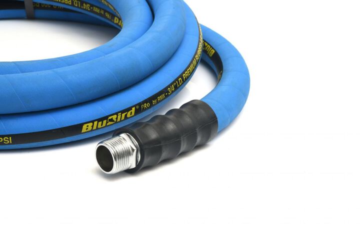 BluBird Pro 3/4 Inch x 15 Ft. Rubber Air Hose Assembly, large image number 4