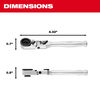 Milwaukee 1/4 Hex Drive Mini Flex Head Bit Ratchet, small image number 4