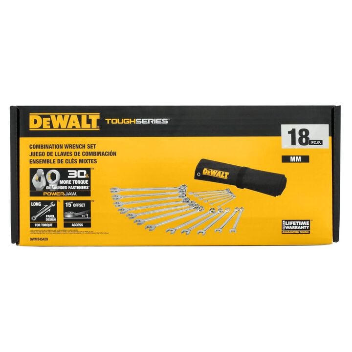 DEWALT TOUGHSERIES 18 Piece Metric Combination Wrench Set, large image number 4