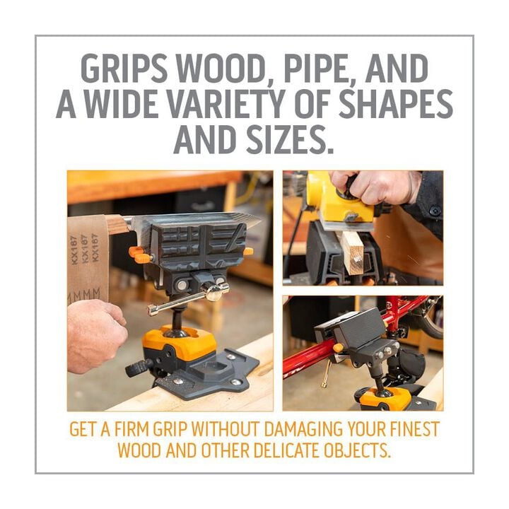 Work IQ Flex-Fit Die Cast Aluminum Gray Superior Gripping IQ Vise Jaws, large image number 8