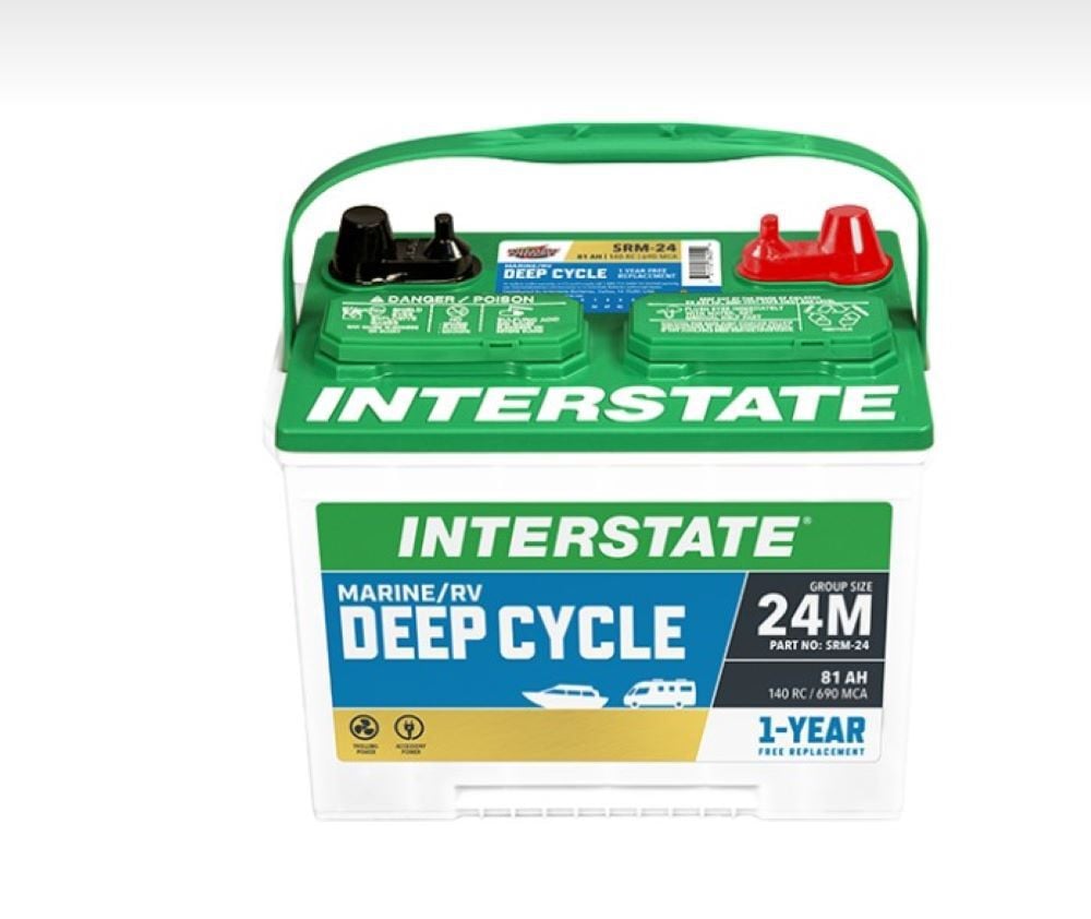 Interstate Batteries Marine RV Deep Cycle Battery 24M 81AH, large image number 1