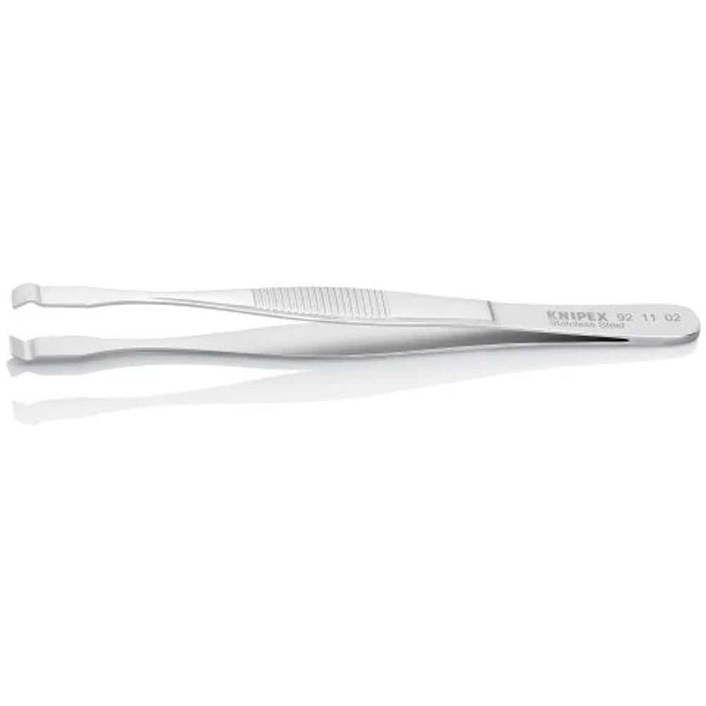 Knipex 5-3/4 Inch Stainless Steel Straight Positioning SMD Tweezer, large image number 2