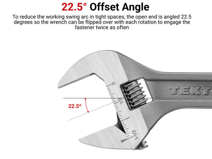 Tekton Adjustable Wrench Set, 1-1/2 Inch Jaw Capacity, 2 Pieces (6, 9 Inch), large image number 4