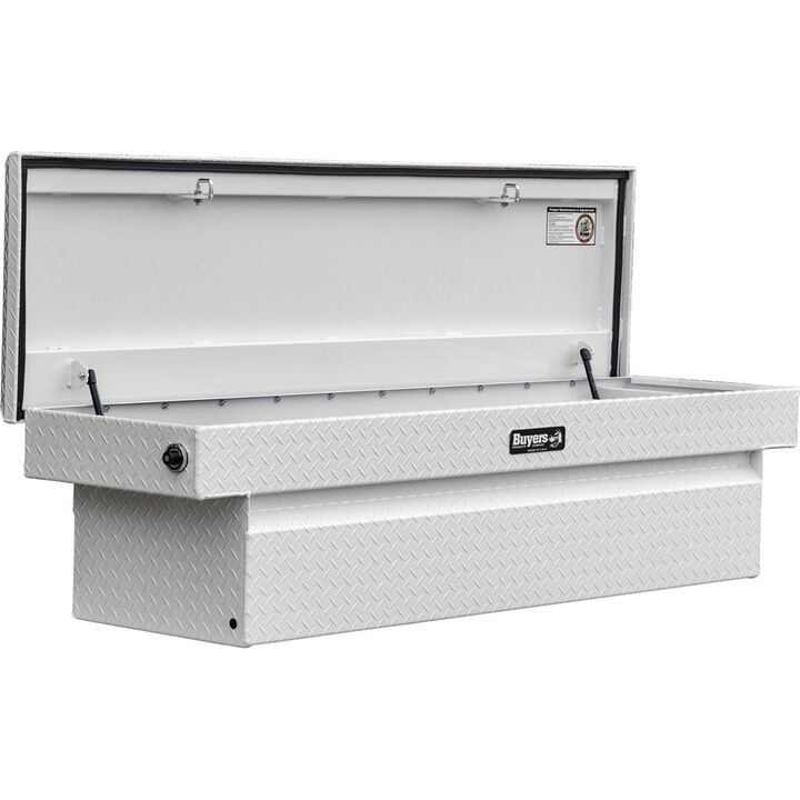 Buyers Products Company 18 x 20 x 71 Inch Diamond Tread Aluminum Crossover Truck Tool Box Gloss White, large image number 16