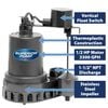 Superior Pump 1/2 HP Thermoplastic Sump Pump with Vertical Switch, small image number 2