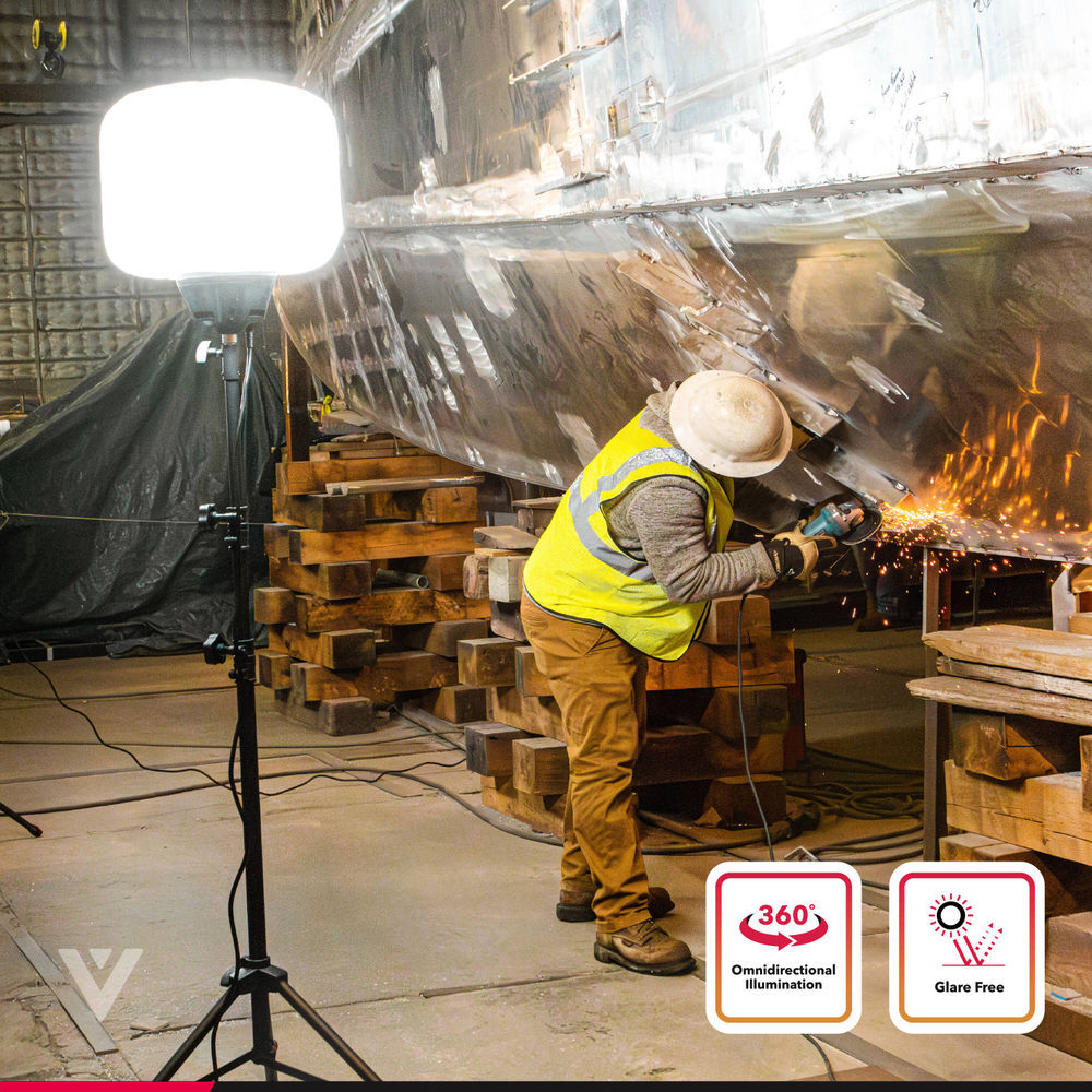 Volterrex 110/240V 150W 19500 Lumens LED Diffused Work Light with Tripod Stand, large image number 9