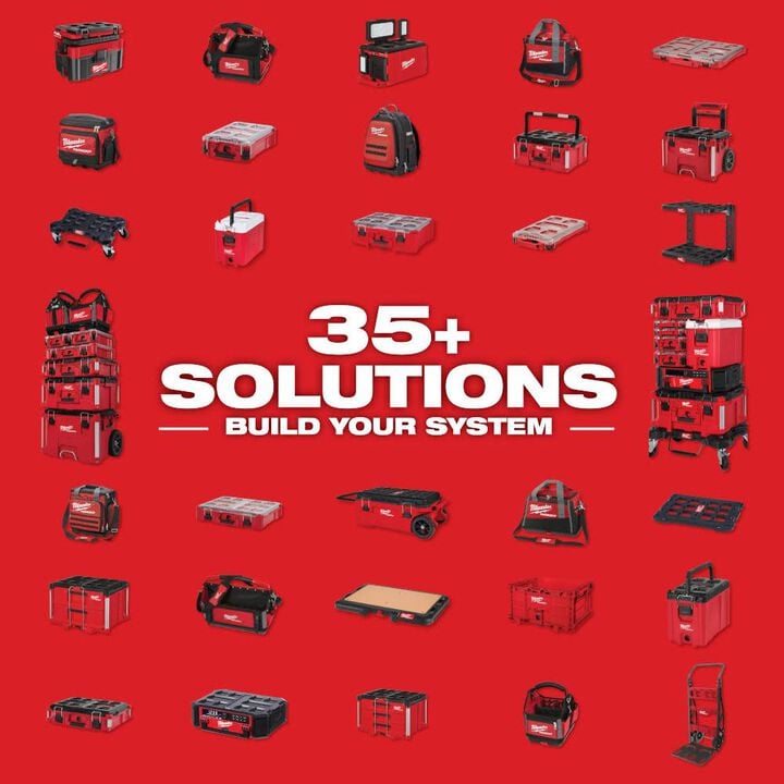 Milwaukee PACKOUT Large Tool Box & 100PC Shockwave Packout Kit Bundle, large image number 9