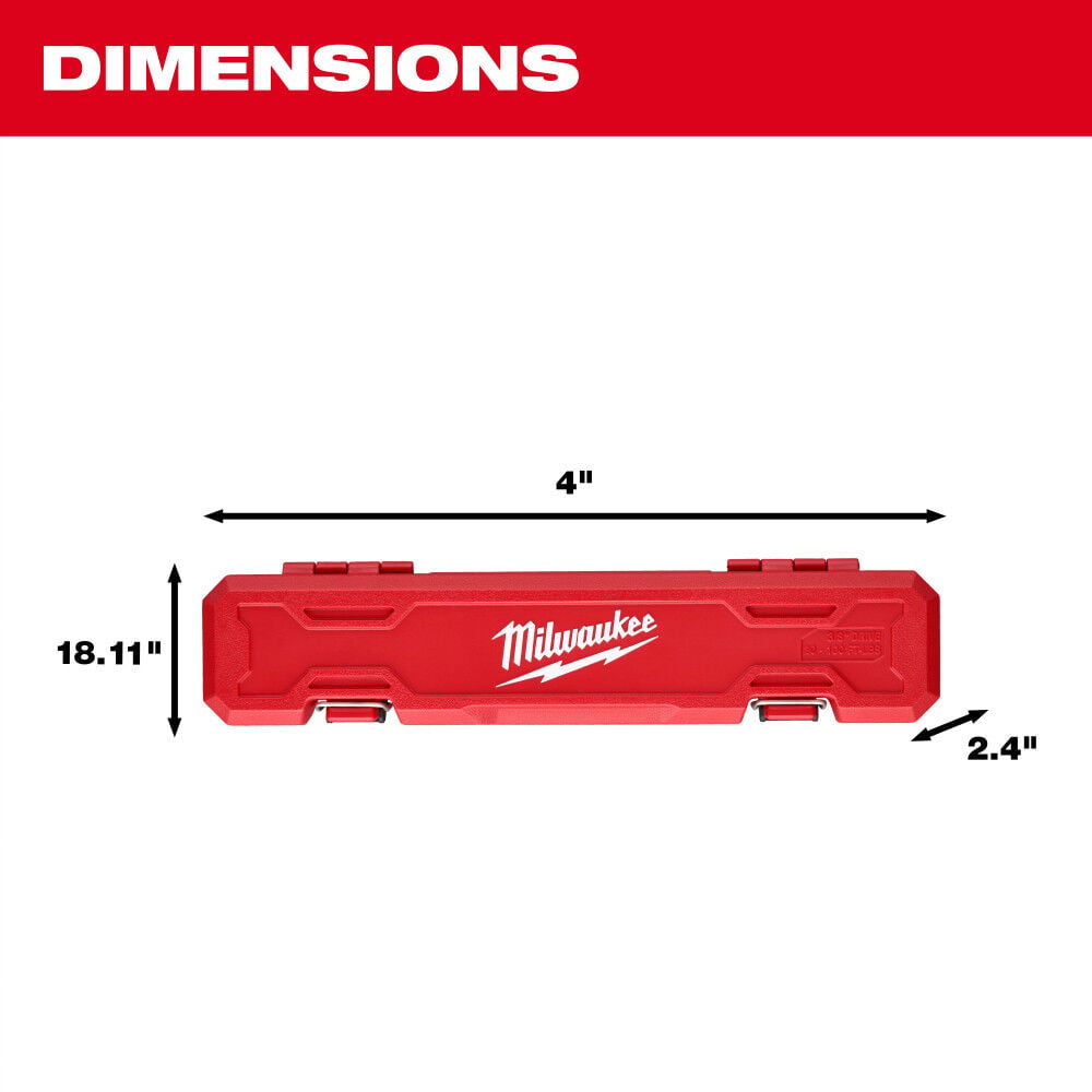 Milwaukee 3/8 Inch Drive Click Torque Wrench 20-100 Ft-Lbs, large image number 7
