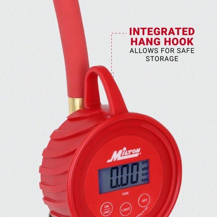 Milton 555e Digital Tire Inflator Gauge, 5 to 220 PSI,  1 PSI Accuracy, large image number 9