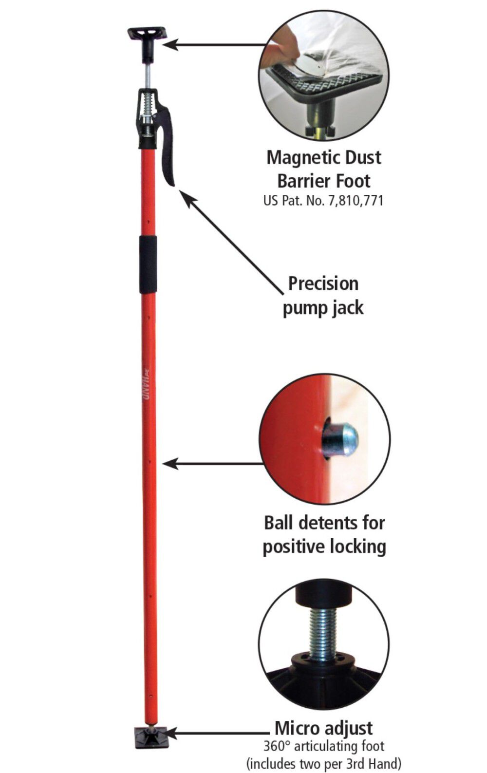 Fastcap 3rd Hand HD Support System 2 Pack Heavy-Duty Support Poles & Dust Barrier Kit, large image number 10