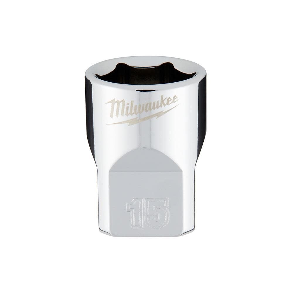 Milwaukee 3/8 in. Drive 15mm Metric 6-Point Socket, large image number 1