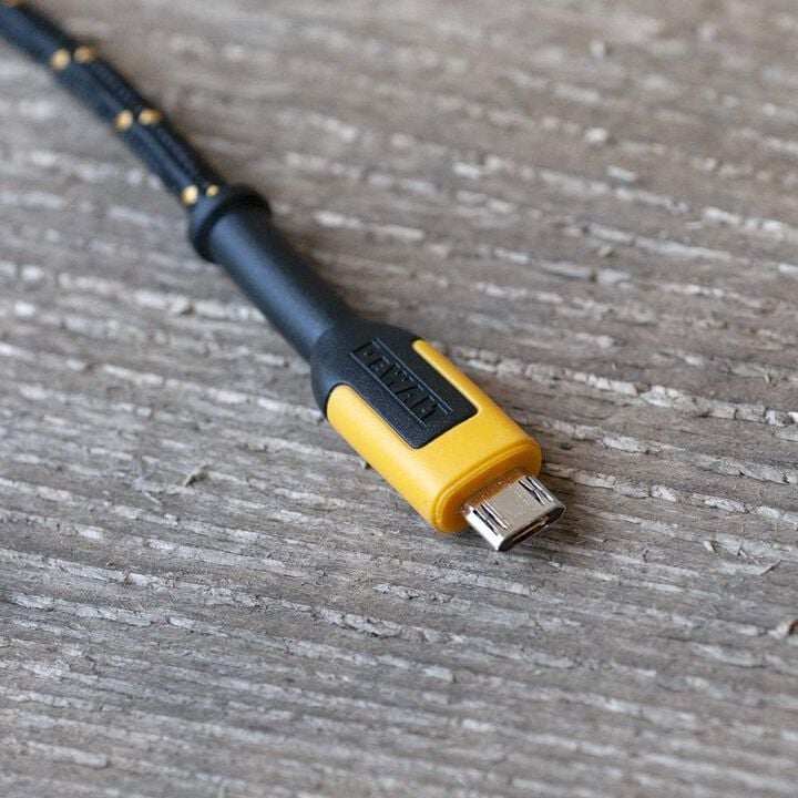DEWALT Phone Charger Micro USB Reinforced Braided Cord 6', large image number 4
