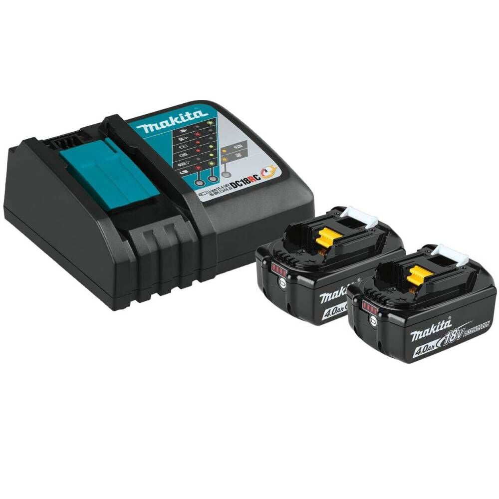 Makita 18V LXT LithiumIon 4.0Ah Battery Pack with Fuel Indicator and Charger Starter Kit, large image number 1