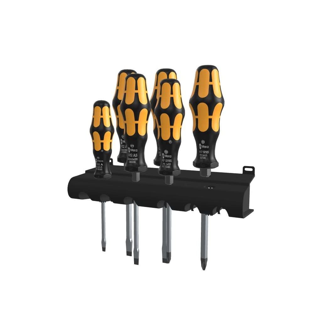 Wera Tools Kraftform 932 S/6 Chiseldriver & Rack Screwdriver Set – 05018283001