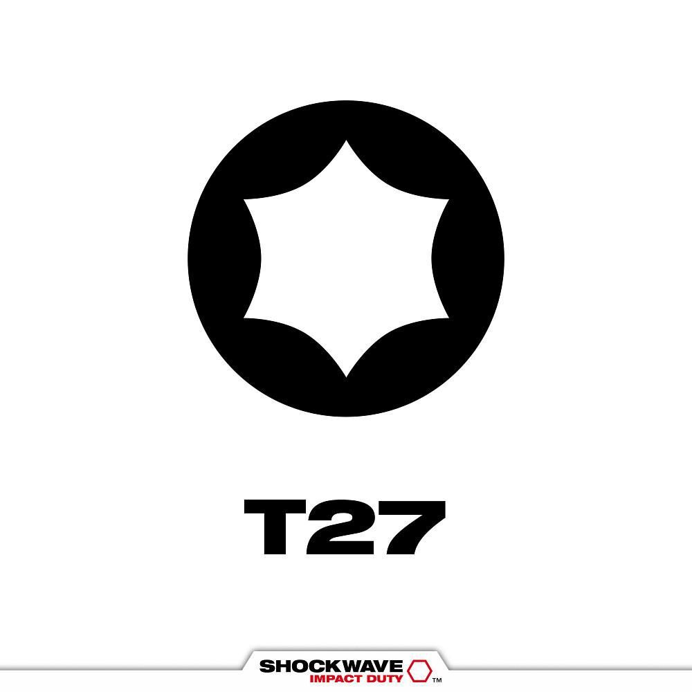 Milwaukee SHOCKWAVE 6 in. Impact Torx T27 Impact Driver Bit 10PK, large image number 2