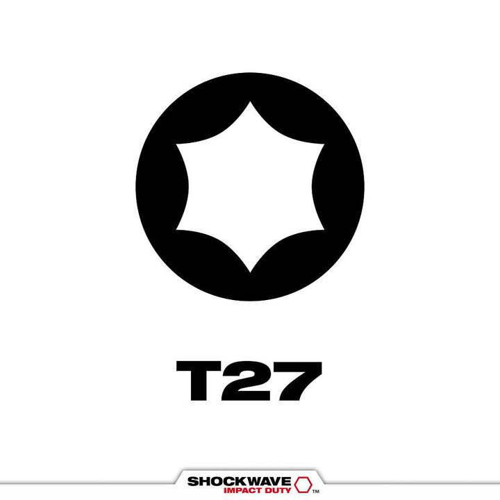 Milwaukee SHOCKWAVE 6 in. Impact Torx T27 Impact Driver Bit 10PK, large image number 1