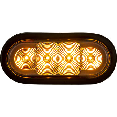 Buyers Products Company 6 Inch LED Oval Strobe Light with Amber LEDs and Clear Lens