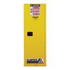 Justrite 22 Gallon Yellow Steel Self Close 3 Shelf Flammable Cabinet, small image number 1