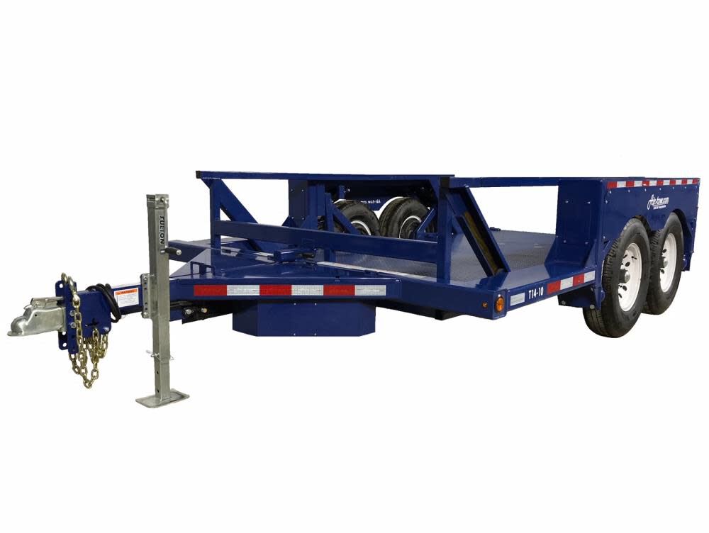 Air-Tow Trailers 14' x 6' 3in Drop Deck Flatbed Trailer - 10000 lb. Cap, large image number 1