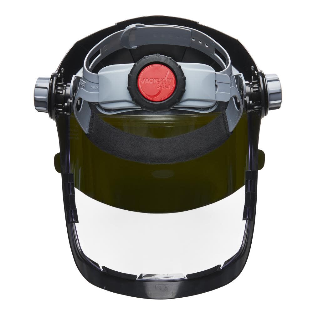 Jackson Safety QUAD 500 Multi-Purpose Face Shield, Clear Window, Shade 5 IR Flip Visor, Anti-Fog Coating, 370 Speed Dial Ratcheting, large image number 5