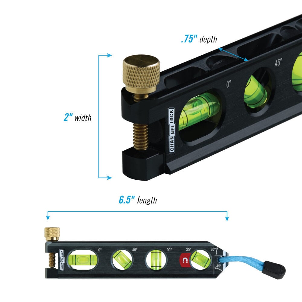 Channellock 6-1/2 Inch Magnetic Aluminum Billet Torpedo Level, large image number 7