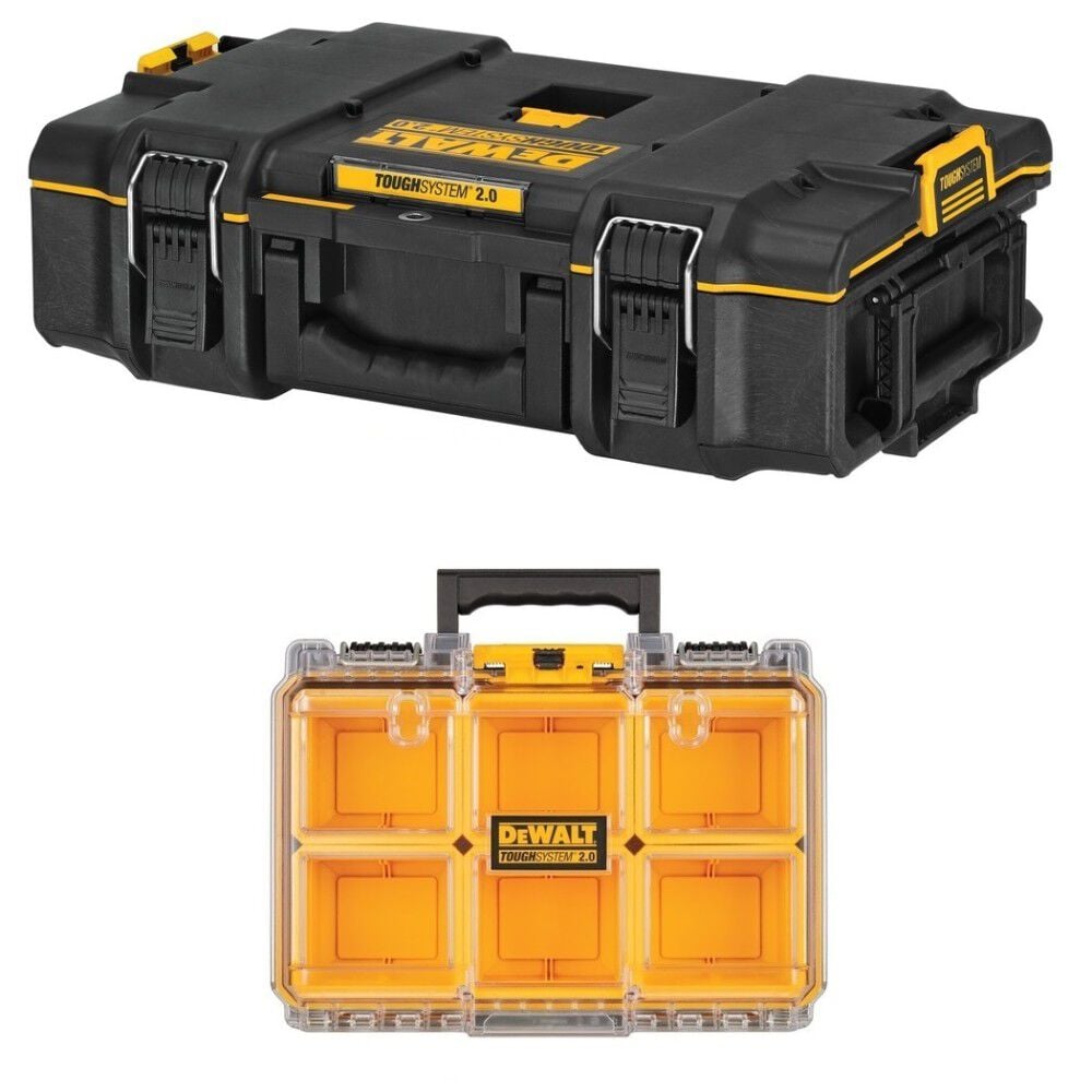 DEWALT ToughSystem 2.0 Toolbox & Deep Compact Organizer Bundle – DEW000011326