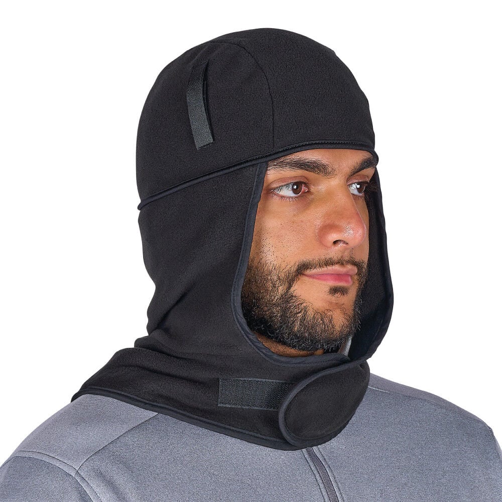 Ergodyne 6851 Long Fleece Hard Hat Liner Black, large image number 1