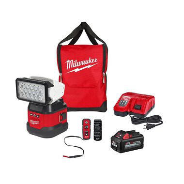 Milwaukee M18 Utility Remote Control Search Light Kit with Portable Base