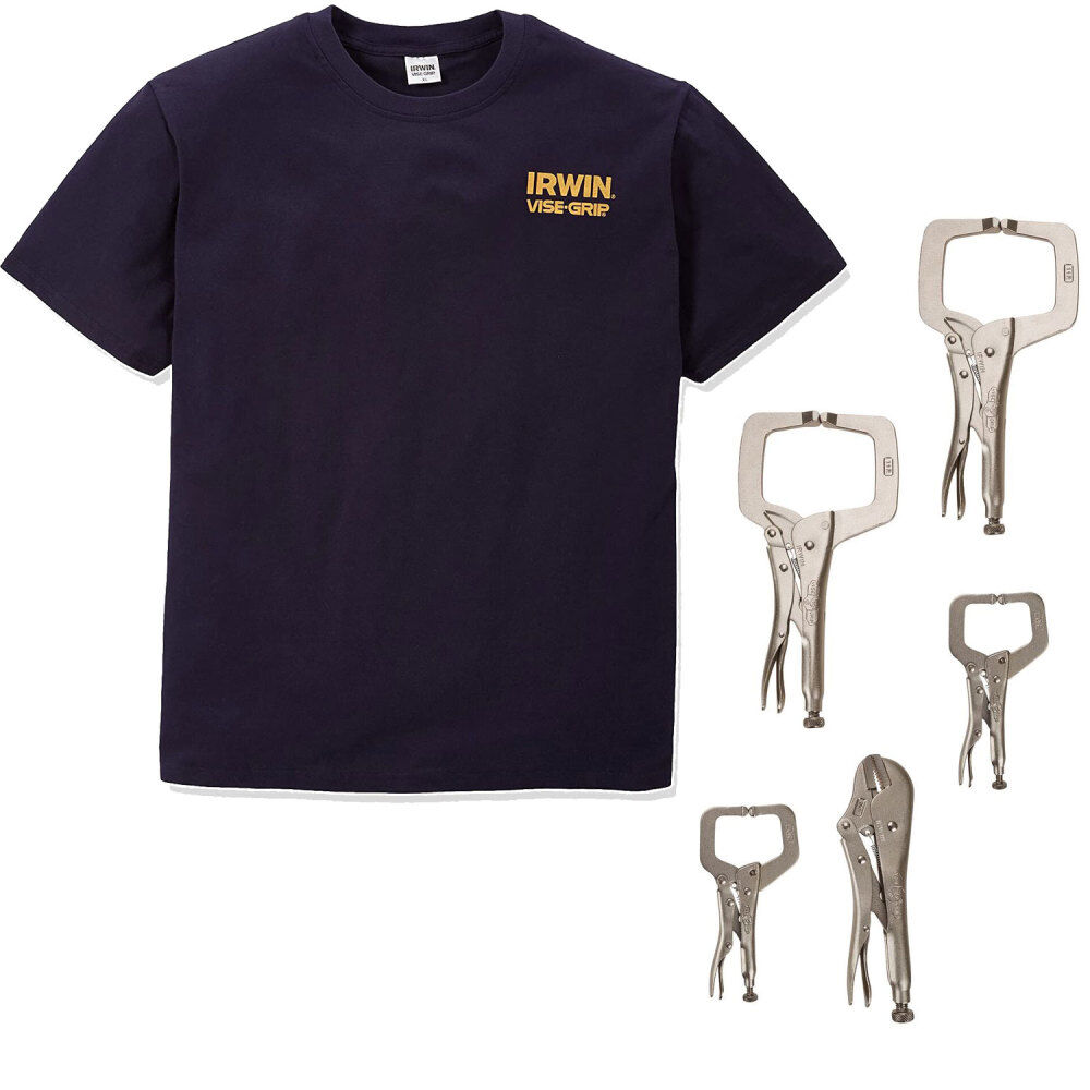 Irwin 5 Piece Locking Pliers Set with T-shirt, large image number 1