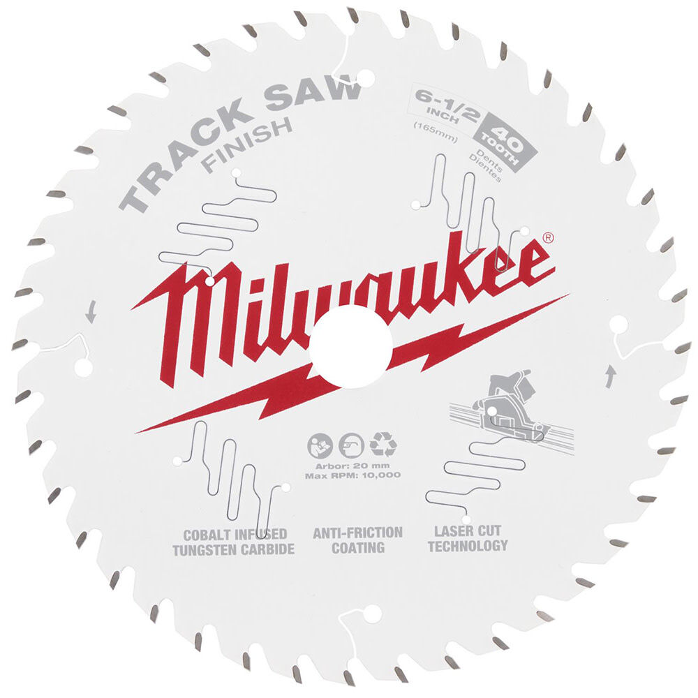 Milwaukee 6-1/2 Inch 40T Finish Track Saw Blade Bundle, 10 Pieces, large image number 2