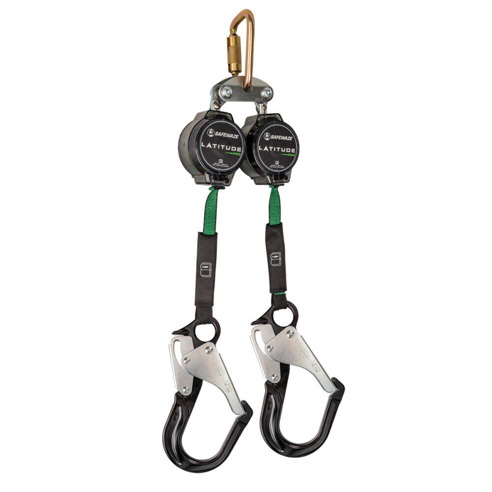 Safewaze Latitude Pro 7 Ft. Dual Web SRL-P: FS-EX313, Carabiner, Alu Rebar Hooks - 018-5019