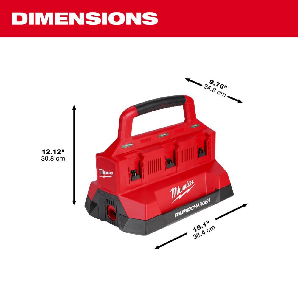 Milwaukee M18 Packout Six Bay Rapid Charger 48 59 1809 Sansujyuku sansujyuku.com