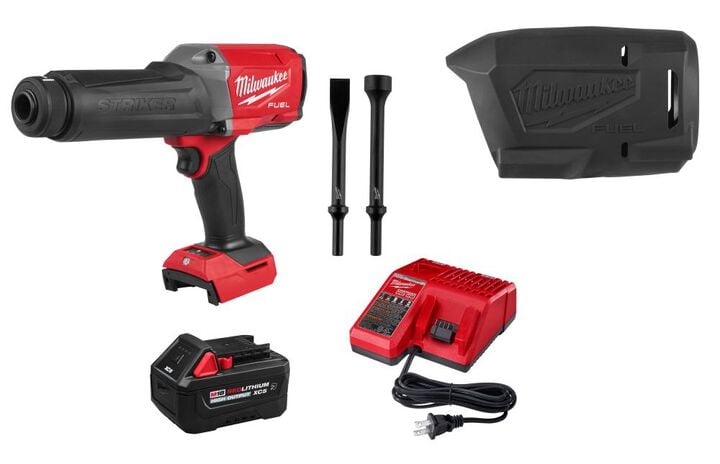 Milwaukee M18 FUEL STRIKER Hammer Chisel Kit with Protective Boot Bundle
