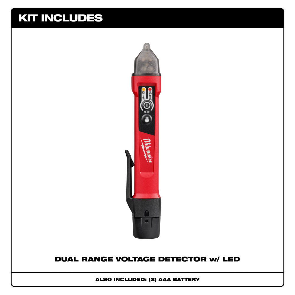 Milwaukee Dual Range Voltage Detector with LED, large image number 2