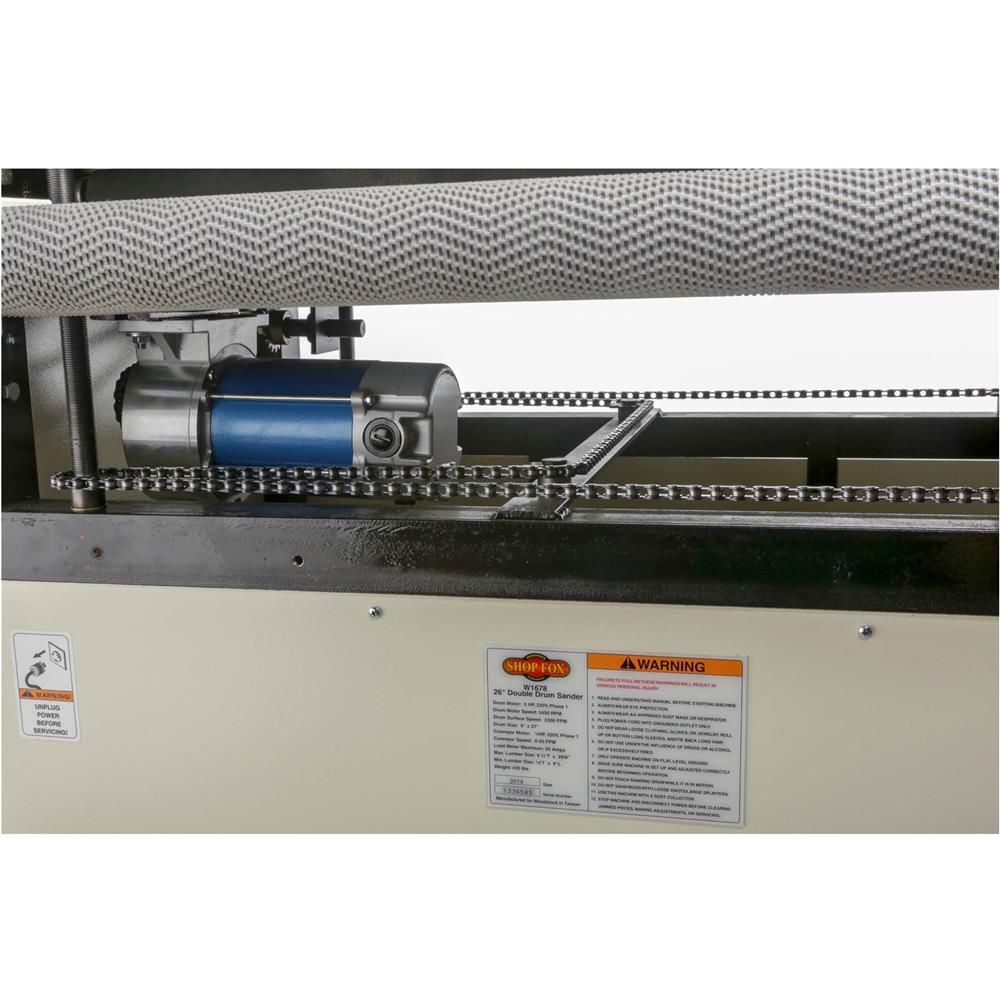 Shop Fox 26in Drum Sander 220V 5HP 1 Phase, large image number 3