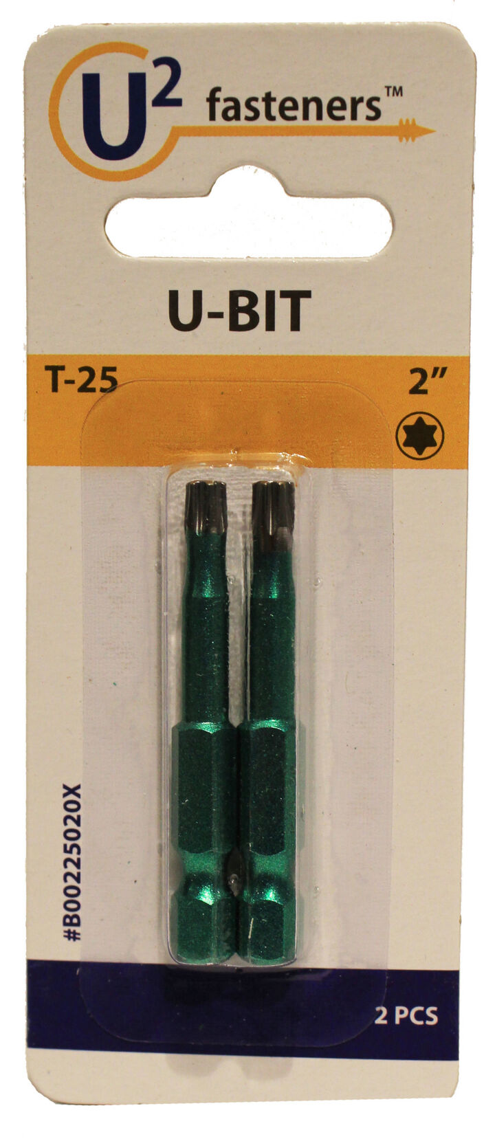 U2 Fasteners U-Bit T25 2 Inch Impact Bits 2 Pack, large image number 1