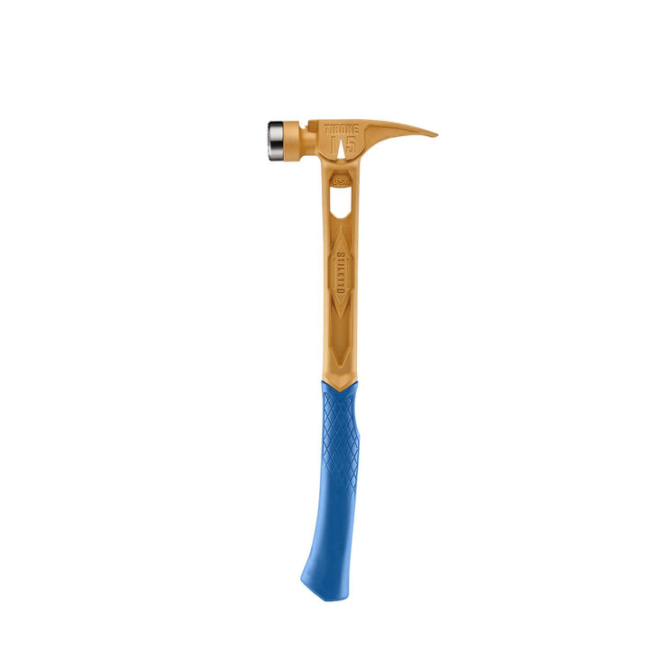 Stiletto TIBONE 15oz Limited Edition Gold Titanium Framing Hammer with Blue Handle
