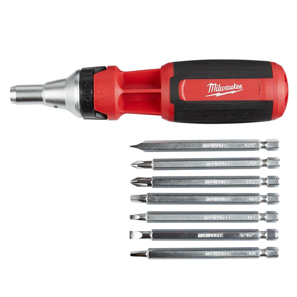 Milwaukee 9-in-1 Square Drive Ratcheting Multi-Bit Driver, large image number 1