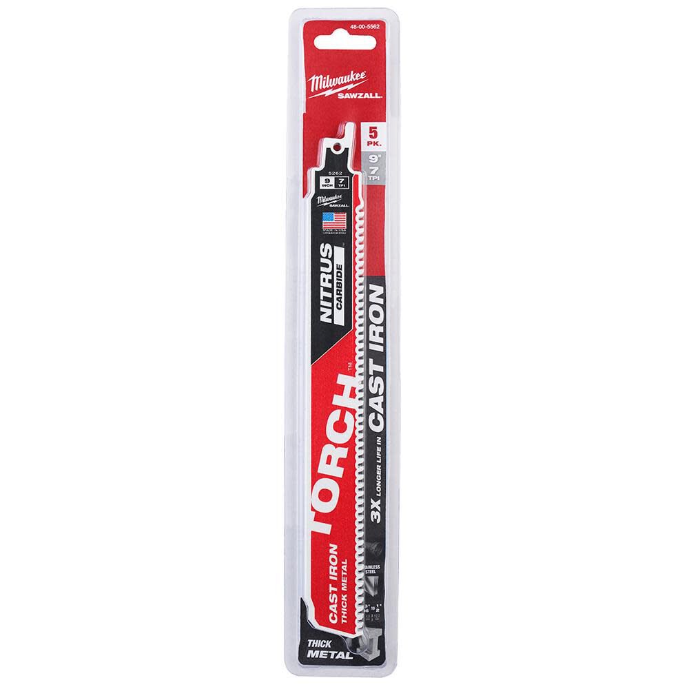 Milwaukee 9inch 7TPI The TORCH for Cast Iron with NITRUS CARBIDE 5PK, large image number 16