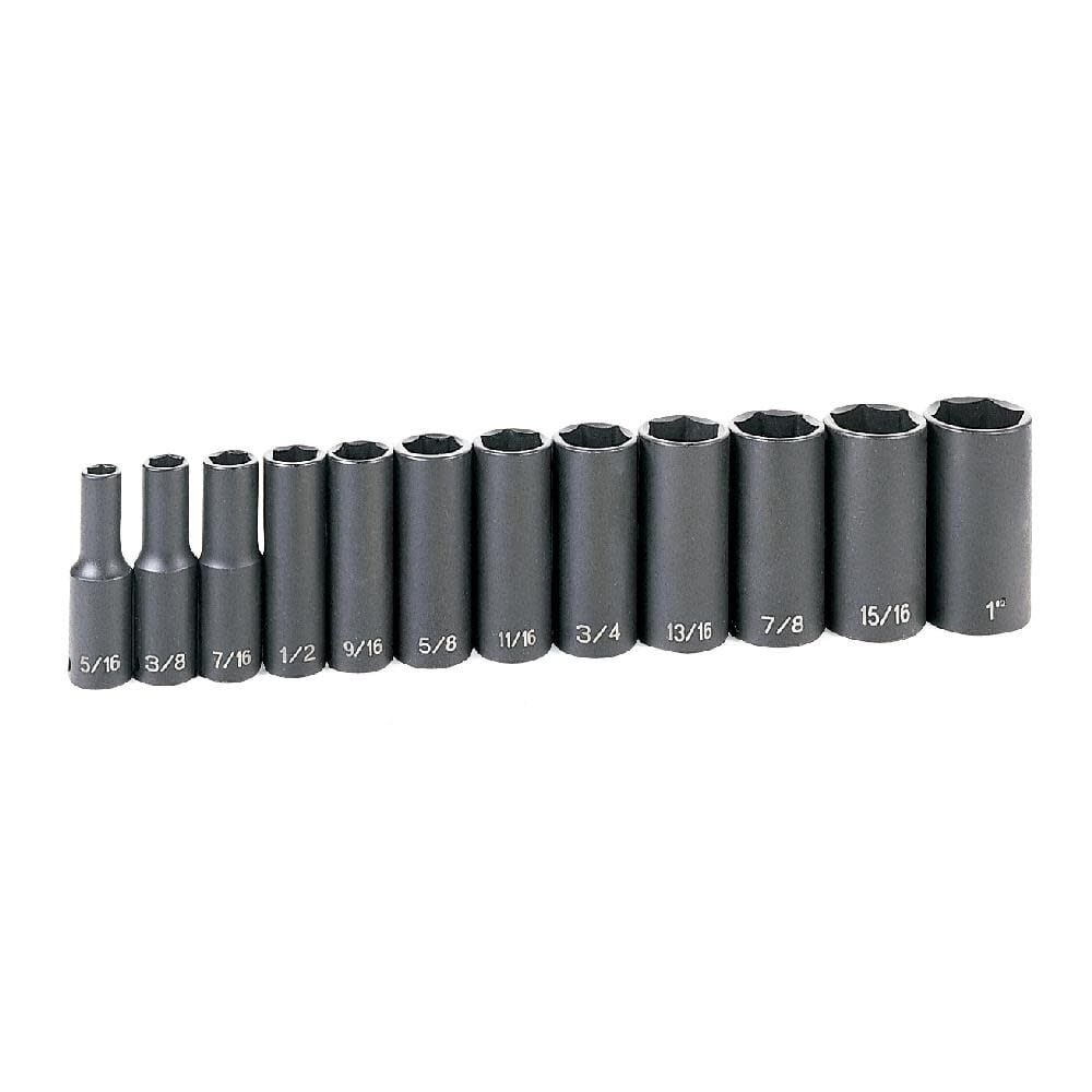 Grey Pneumatic 3/8in Drive 12 Piece Deep Set – 1213D
