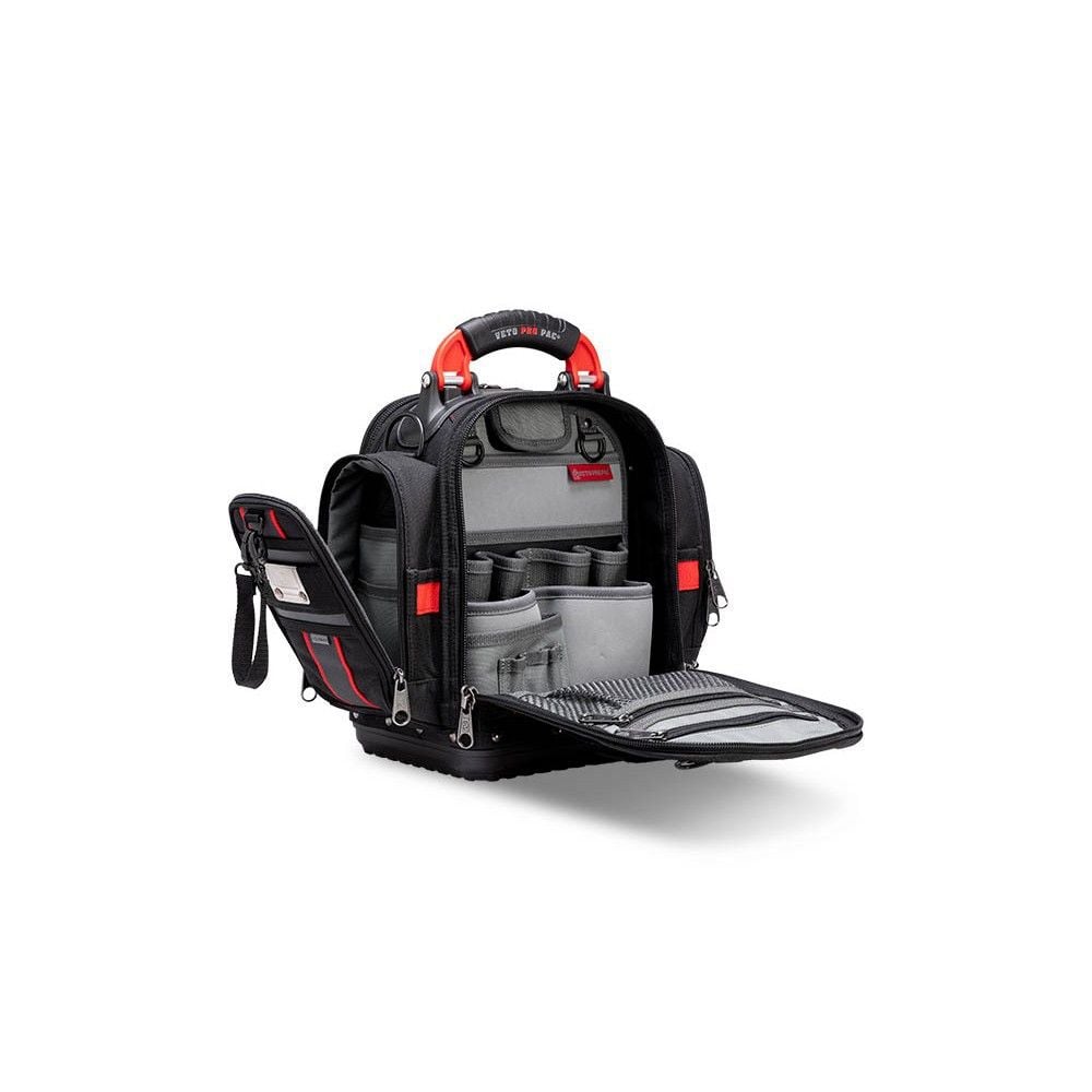 Veto Pro Pac 40 Lbs Zippered Compact Service Tool Bag, Black/Red, large image number 10