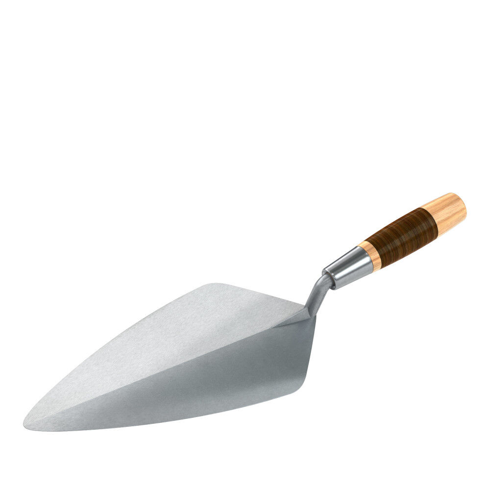 Bon Tool Brick Trowel Narrow London Forged 12 Inch with Leather Handle, large image number 1