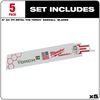 Milwaukee 6In 24TPI The Torch Sawzall Blades (5pk), small image number 2