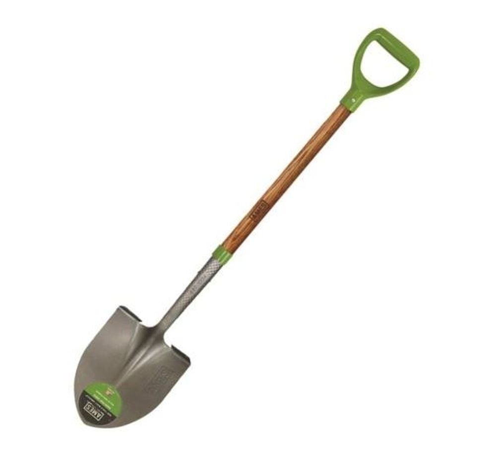 Ames Round Point Digging Shovel with Ash Hardwood D-Handle, large image number 1