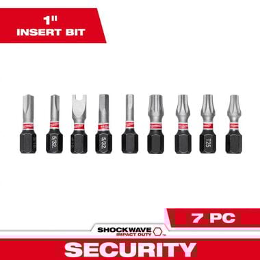 Milwaukee 9-Piece SHOCKWAVE Impact Security Insert Bit Set 1Pk