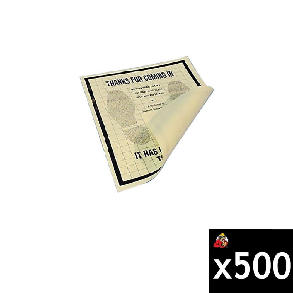 Johndow Poly-Coated Paper Floor Mats 16 x 22 Inch 500 Pieces, large image number 1