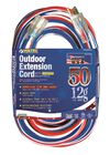 Voltec 50Ft 12/3 SJTW Red/White/Blue Extension Cord with Lighted Ends, small
