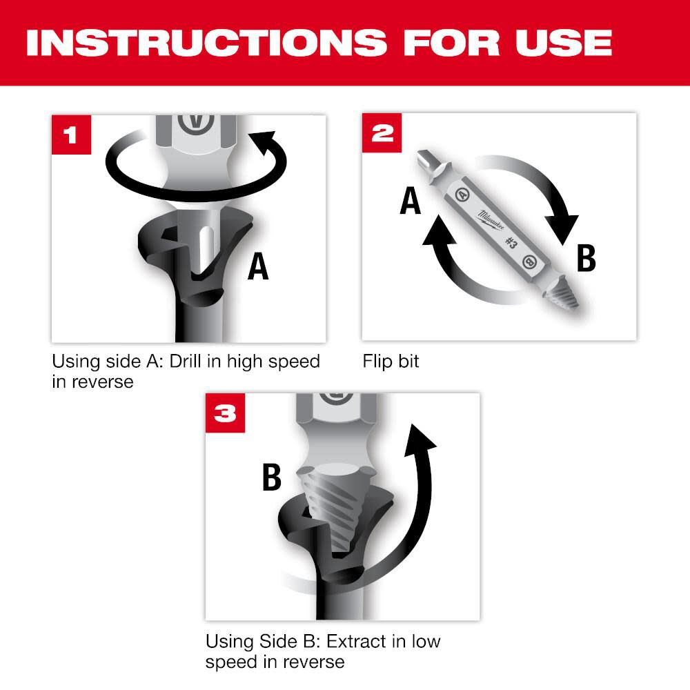 Milwaukee M2 Steel Screw Extractor Set 4pc, large image number 6