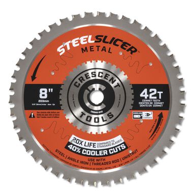 Crescent Steel Slicer Thick Metal Circular Saw Blade 8in x 42T